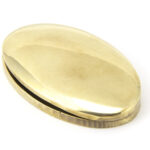 aged brass oval escutcheon & cover