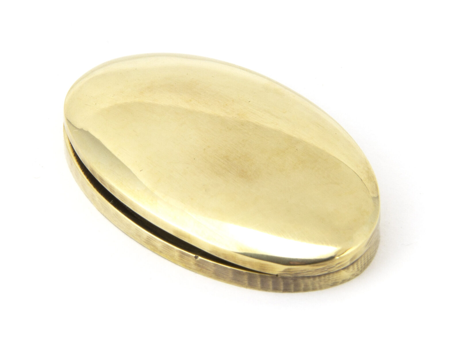 aged brass oval escutcheon & cover