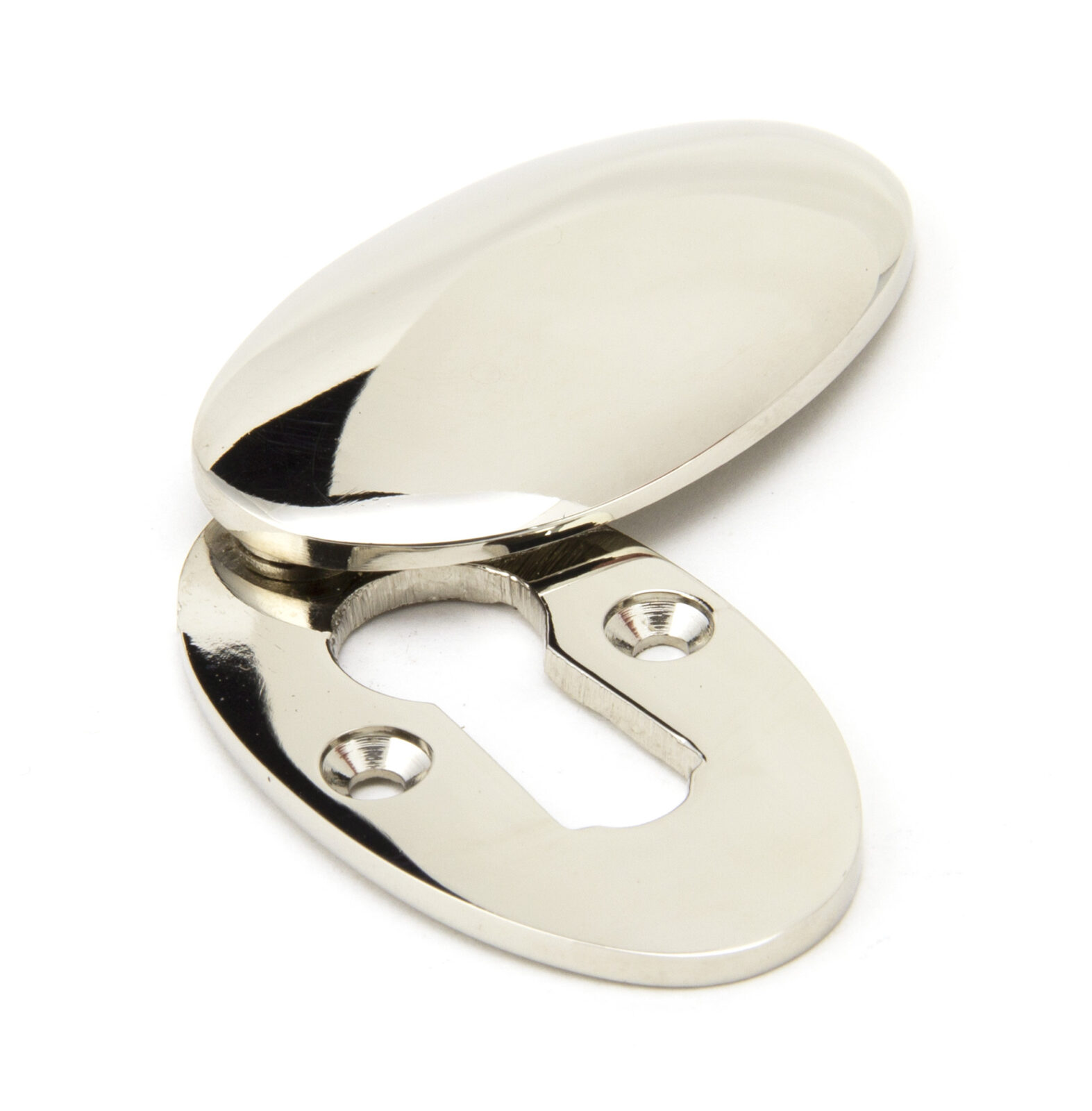 polished nickel oval escutcheon & cover