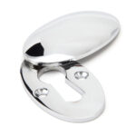polished chrome oval escutcheon & cover