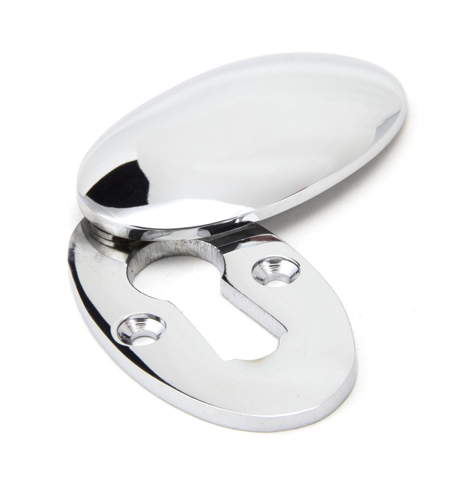 polished chrome oval escutcheon & cover