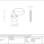 aged bronze oval escutcheon & cover