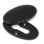 aged bronze oval escutcheon & cover