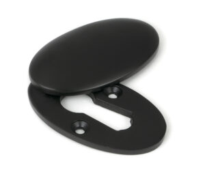 aged bronze oval escutcheon & cover