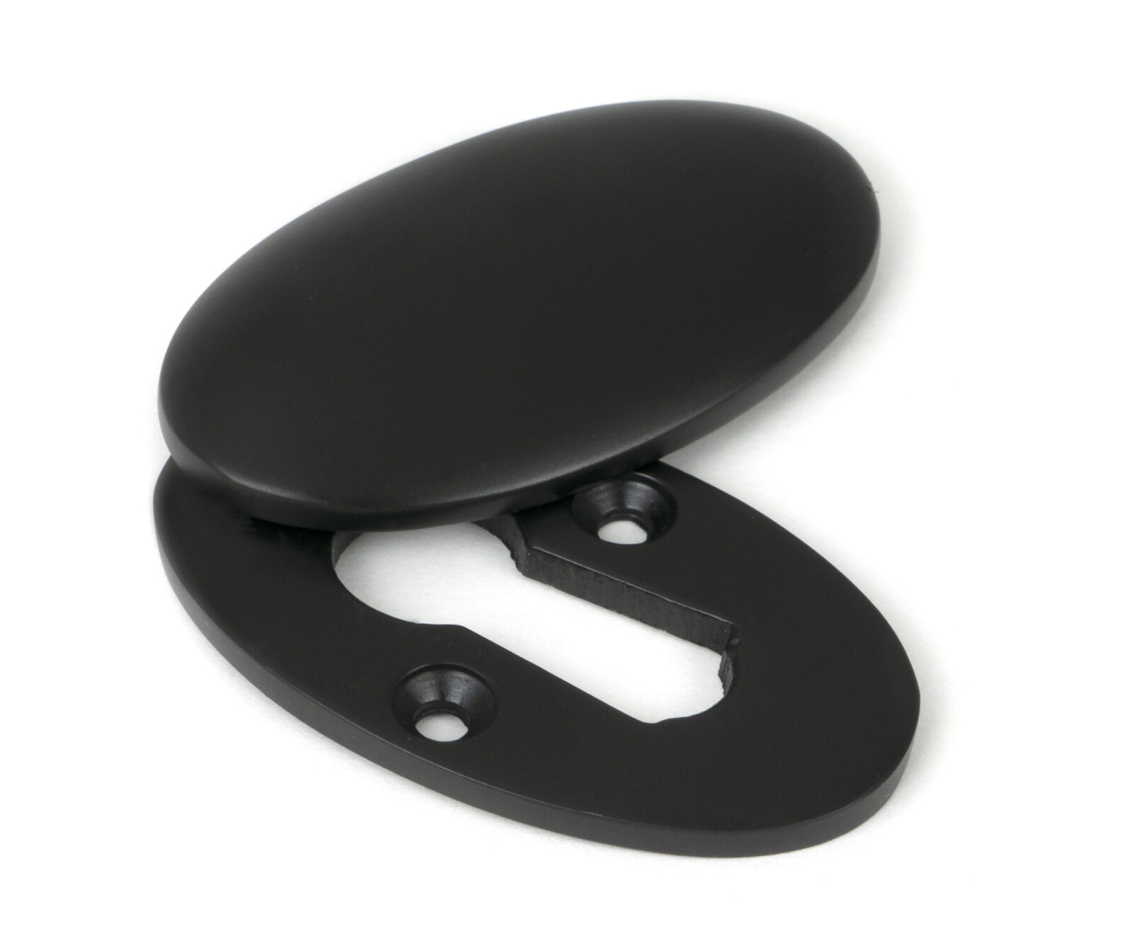 aged bronze oval escutcheon & cover