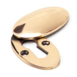polished bronze oval escutcheon & cover