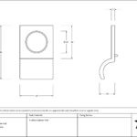 satin chrome rim cylinder pull