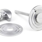 satin chrome round bathroom thumbturn