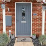 polished chrome lion head door knocker