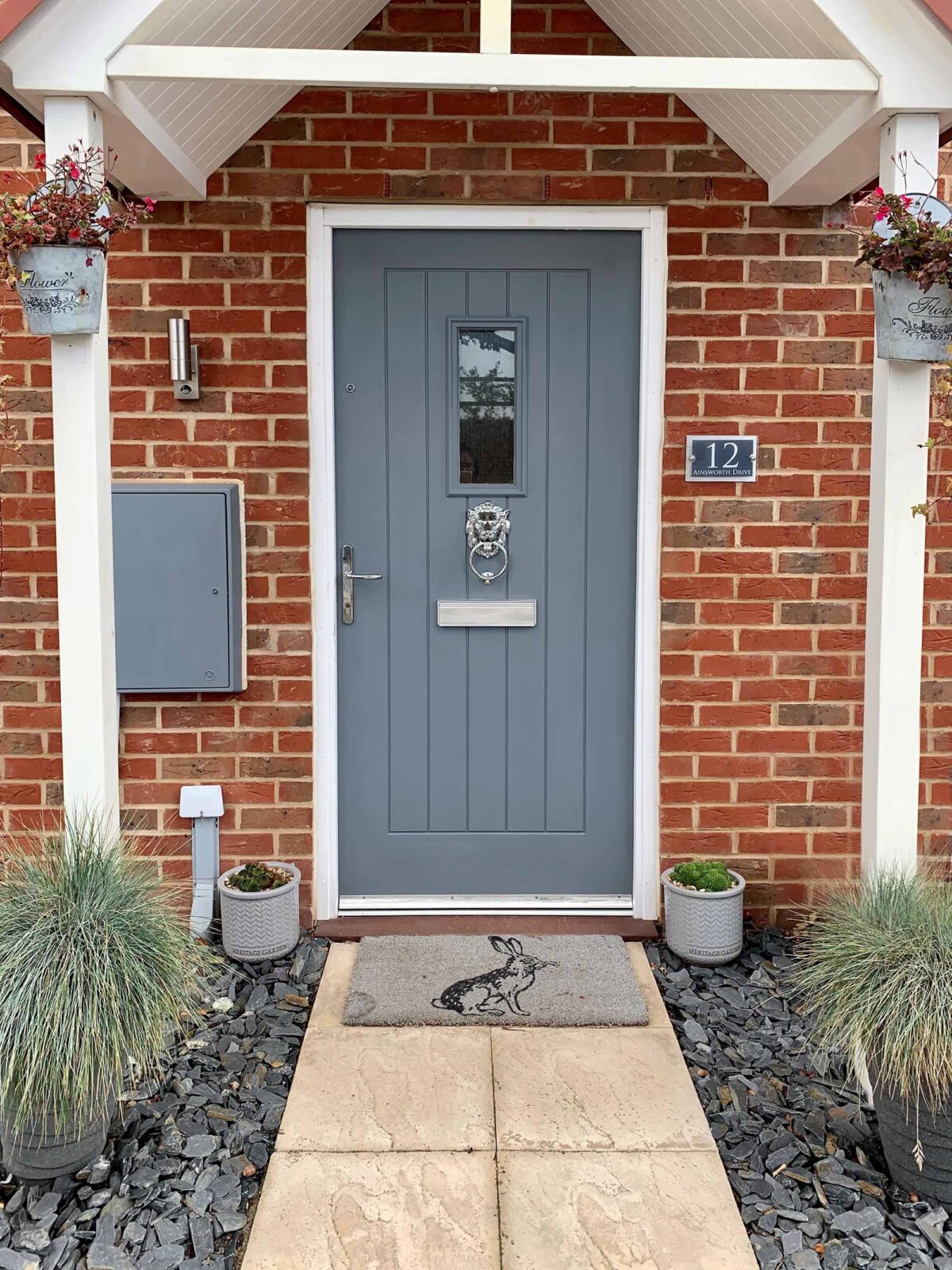 polished chrome lion head door knocker