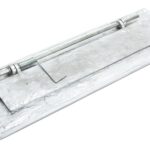 satin chrome large letter plate