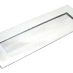 satin chrome large letter plate