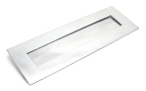 satin chrome large letter plate