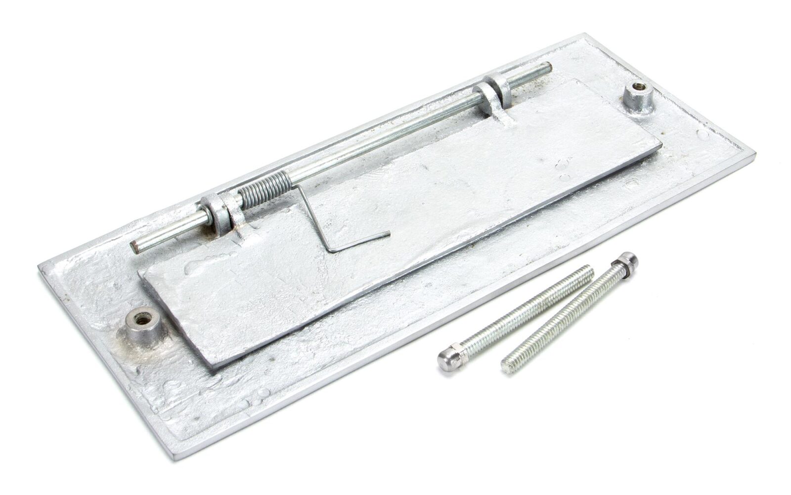 satin chrome small letter plate