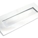 satin chrome small letter plate