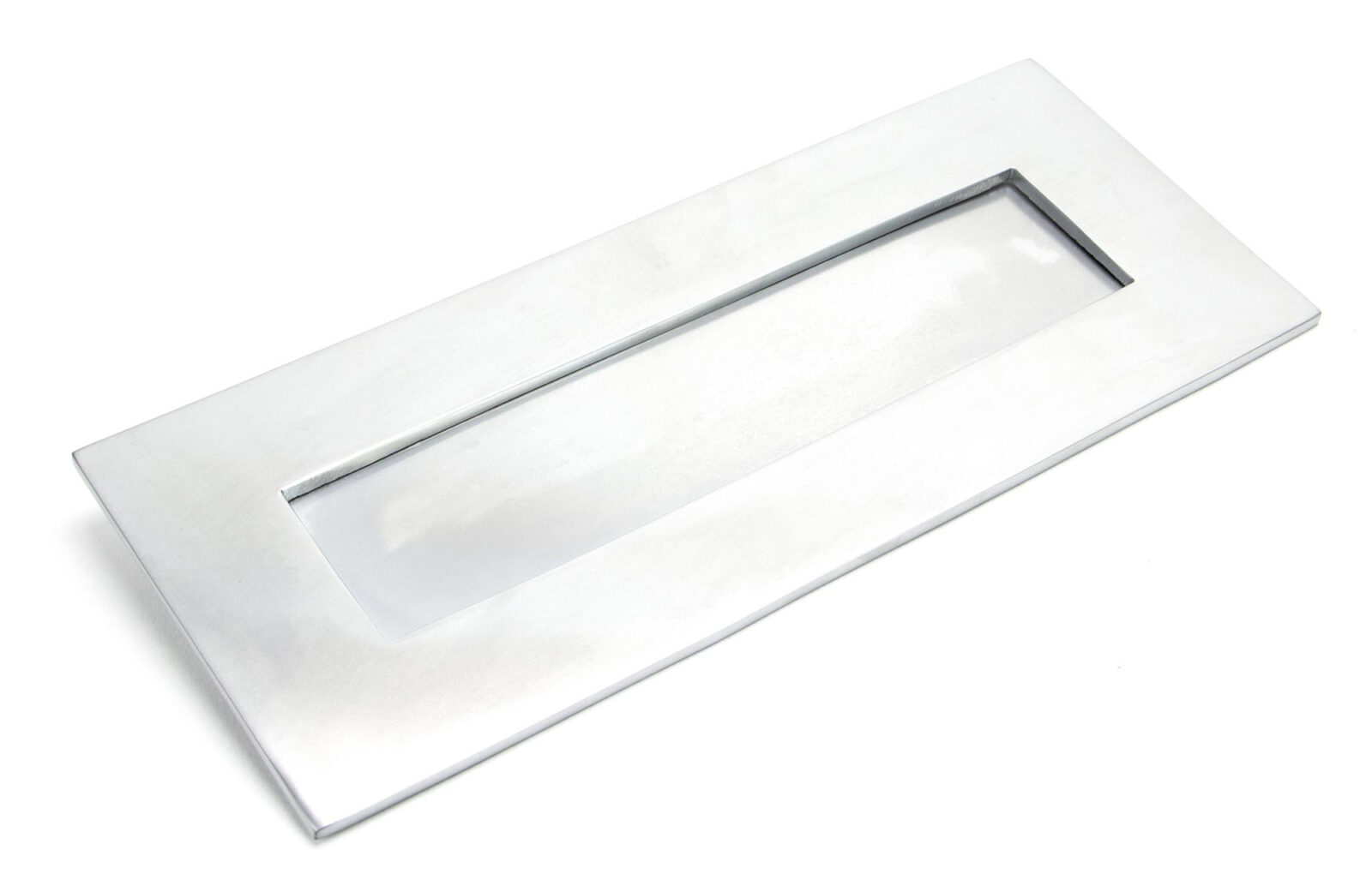 satin chrome small letter plate