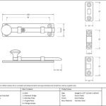 aged brass 4" universal bolt