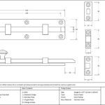 aged brass 6" universal bolt