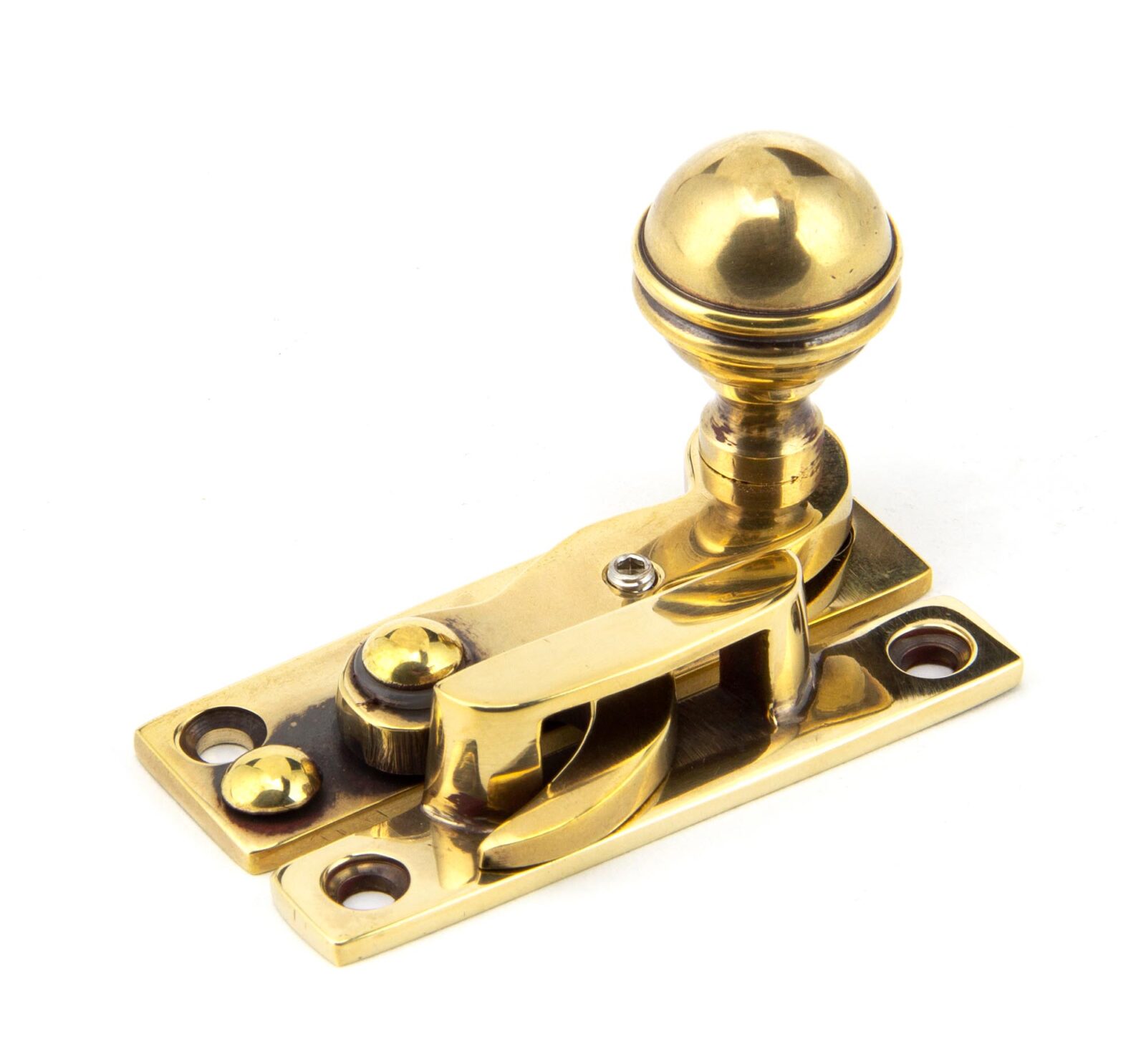 aged brass prestbury sash hook fastener