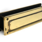 aged brass traditional letterbox