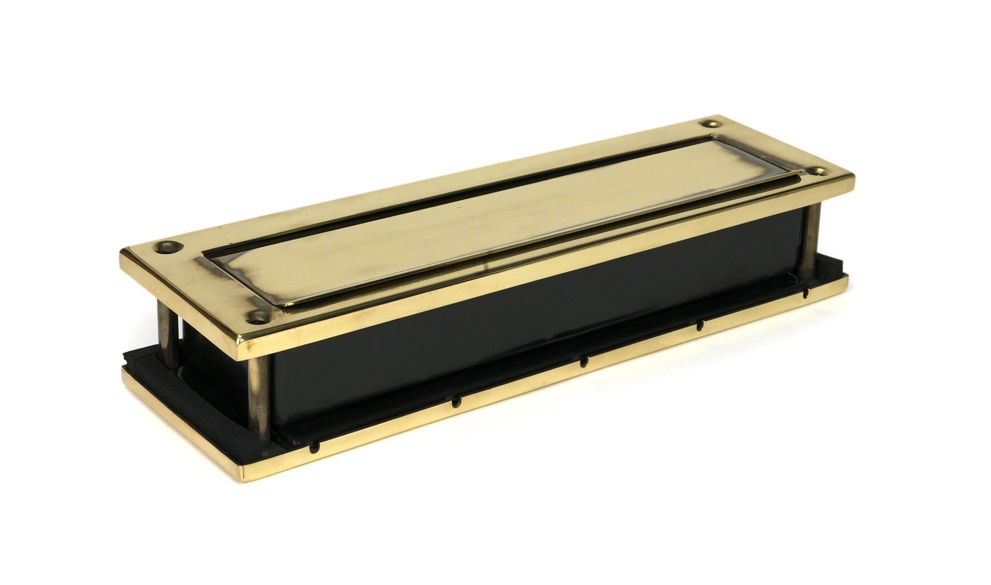 aged brass traditional letterbox