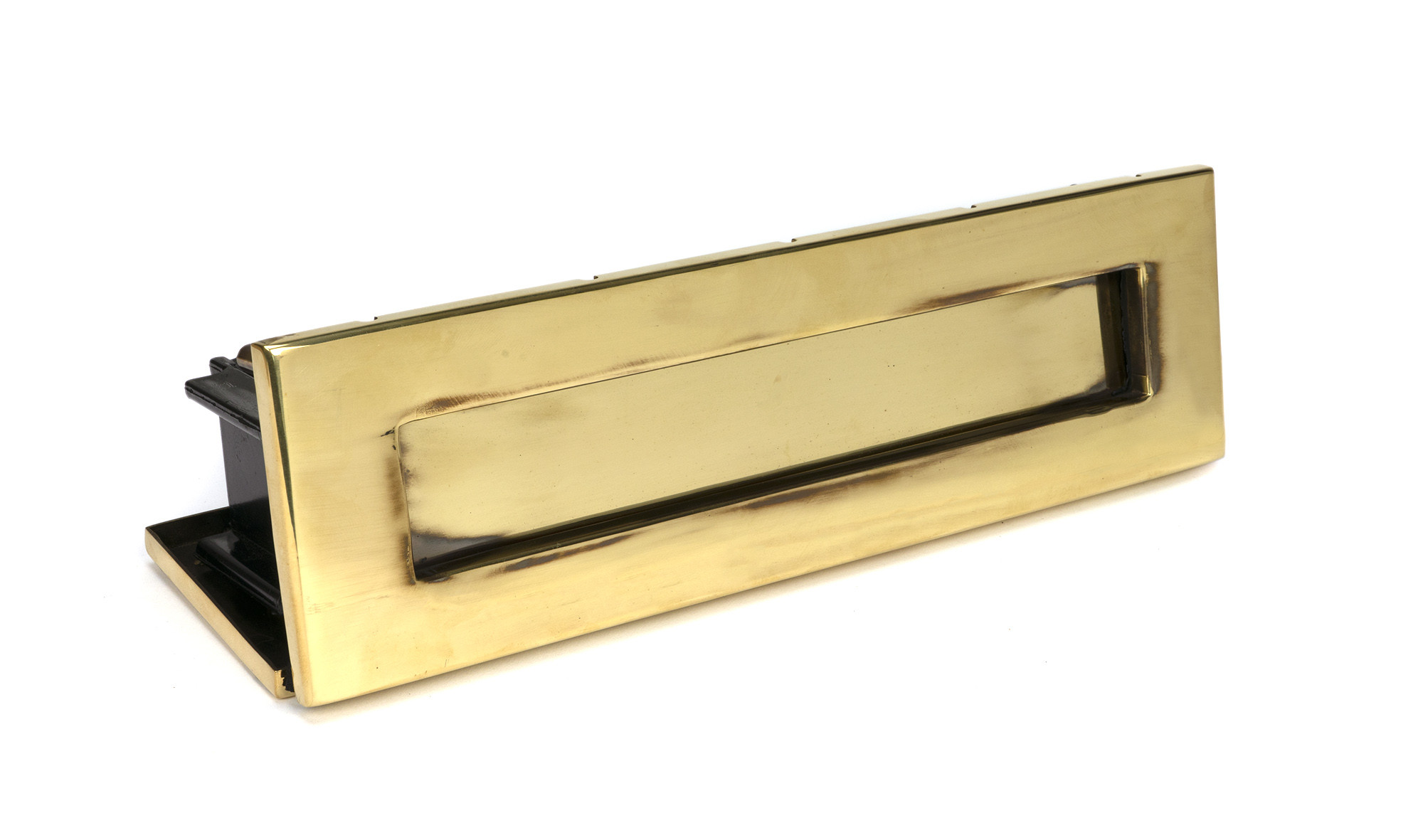 aged brass traditional letterbox
