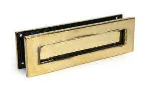 aged brass traditional letterbox