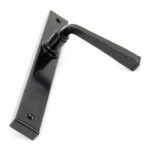 black avon slimline lever latch set