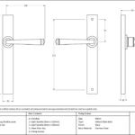 black avon slimline lever latch set