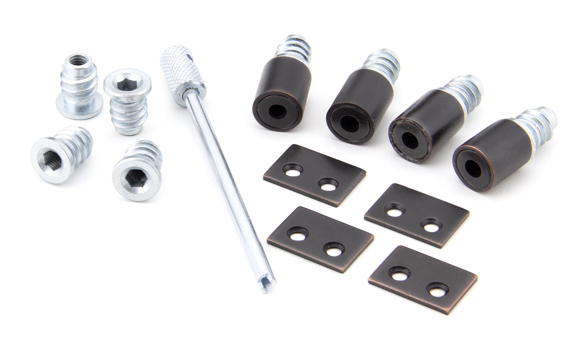 aged bronze secure stops (pack of 4)