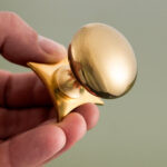 grace star cabinet knob polished brass