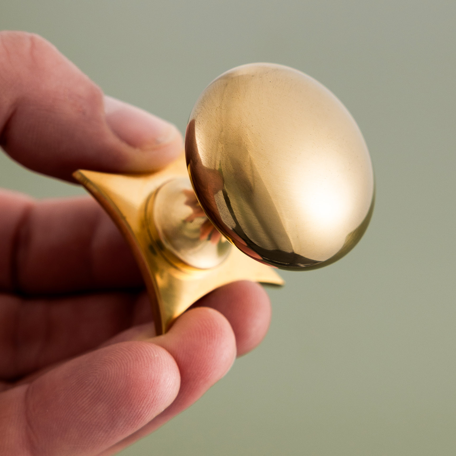 grace star cabinet knob polished brass