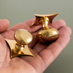 grace star cabinet knob polished brass