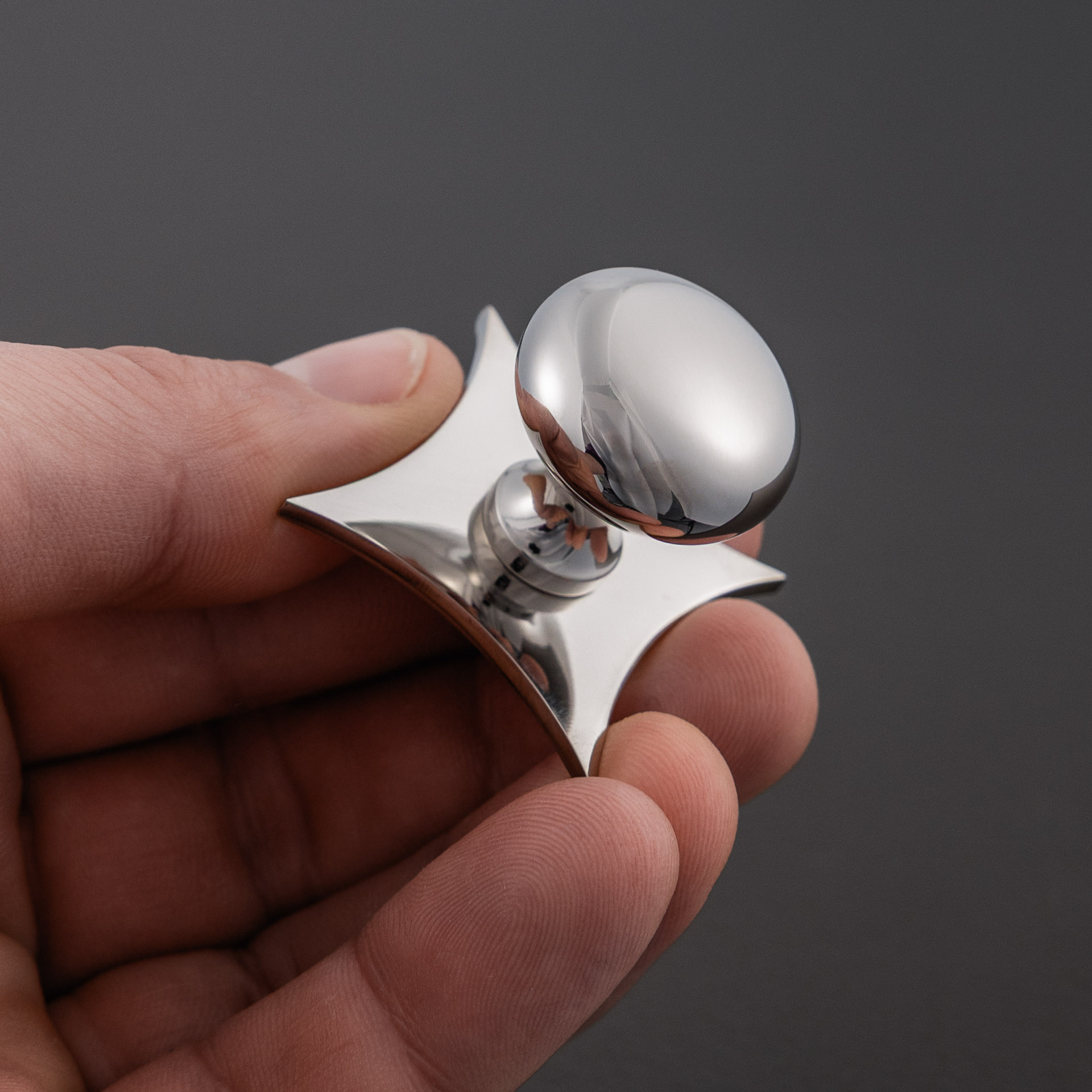 grace star cabinet knob polished nickel