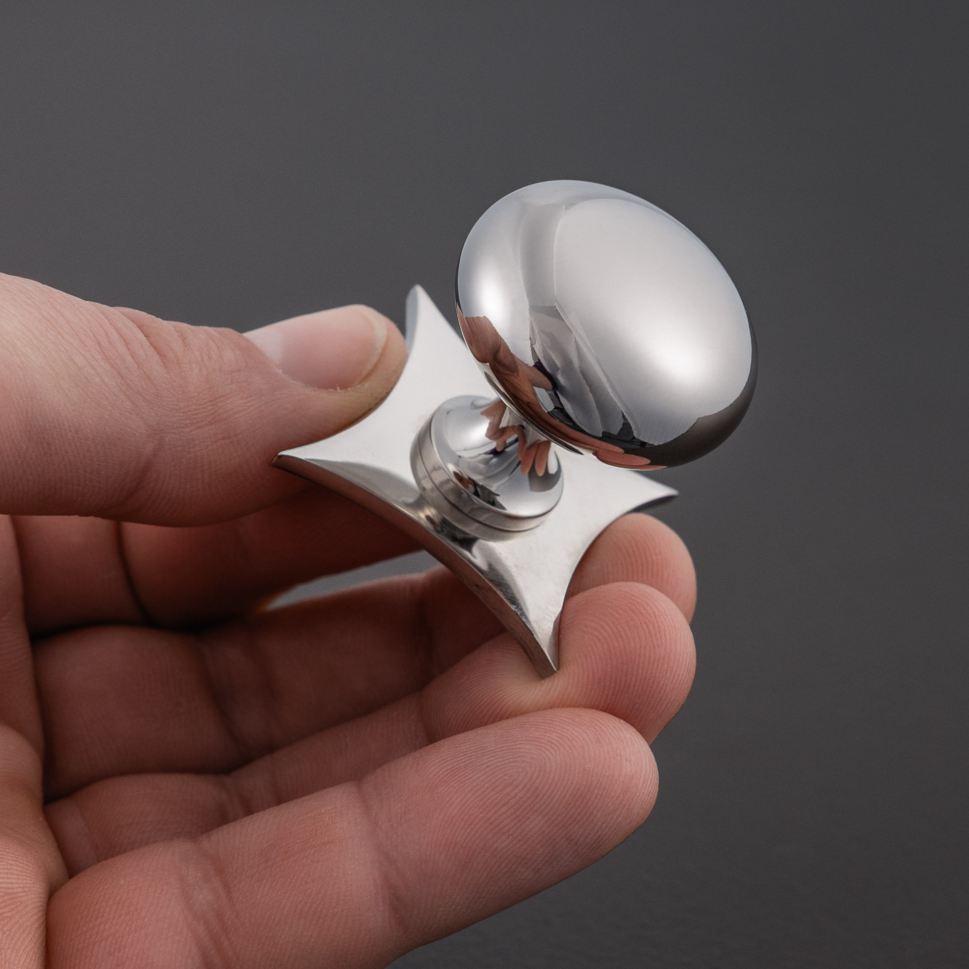 grace star cabinet knob polished nickel