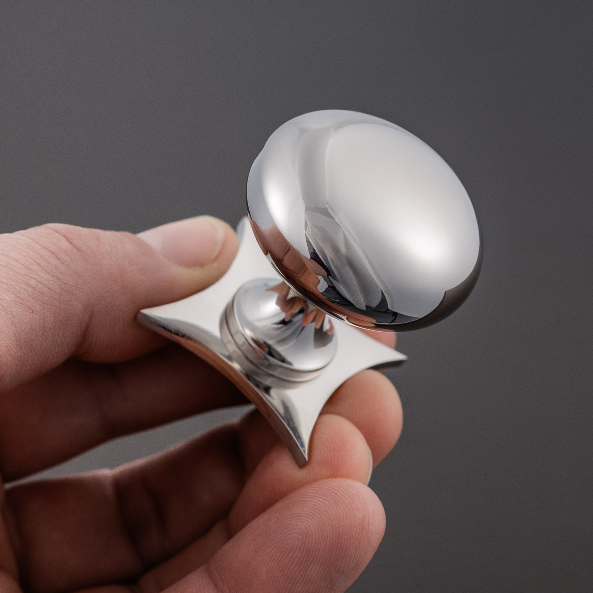 grace star cabinet knob polished nickel