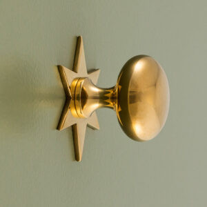 grace star cabinet knob polished brass