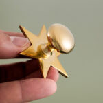 grace star cabinet knob polished brass