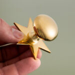 grace star cabinet knob polished brass