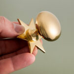 grace star cabinet knob polished brass