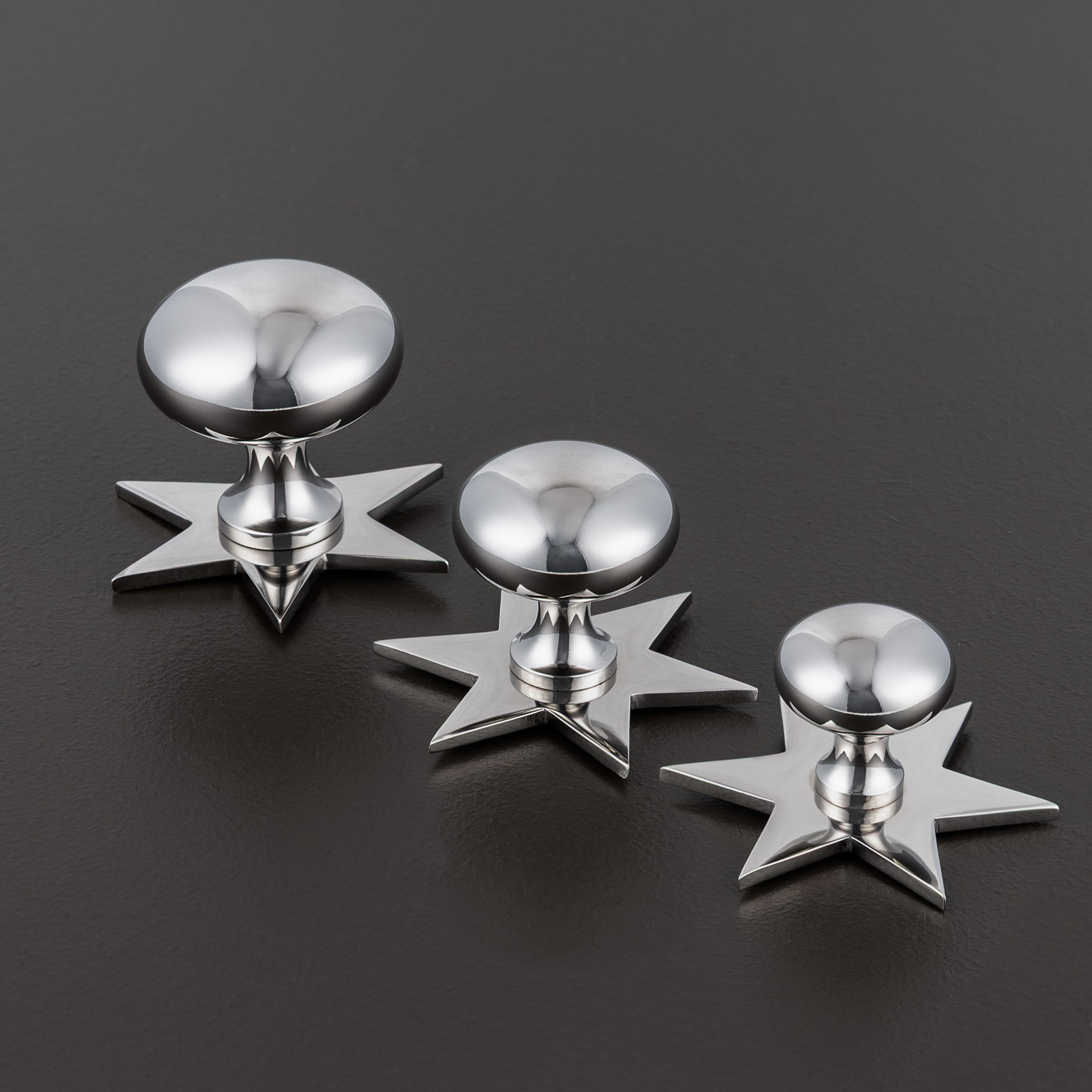 grace star cabinet knob polished nickel