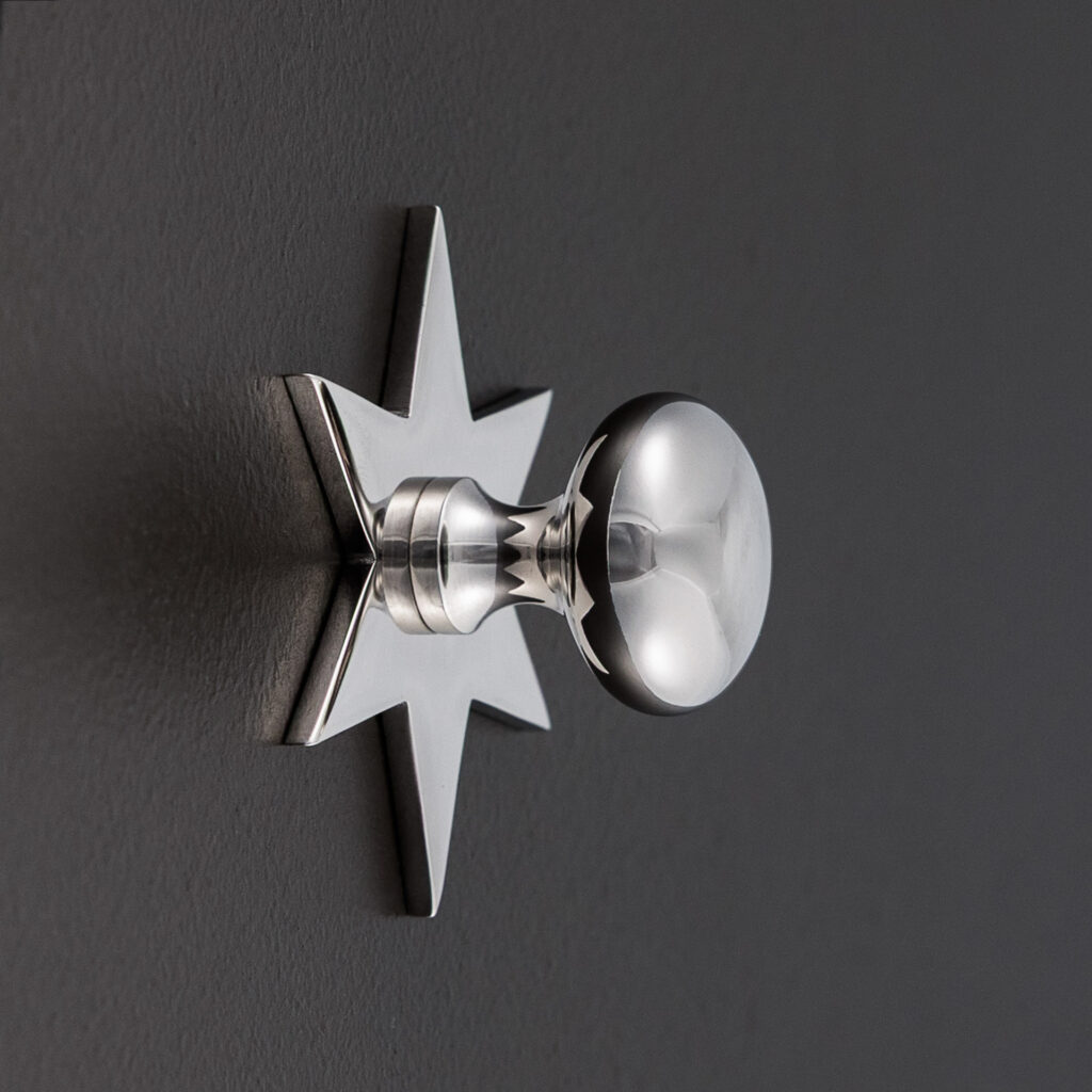 grace star cabinet knob polished nickel