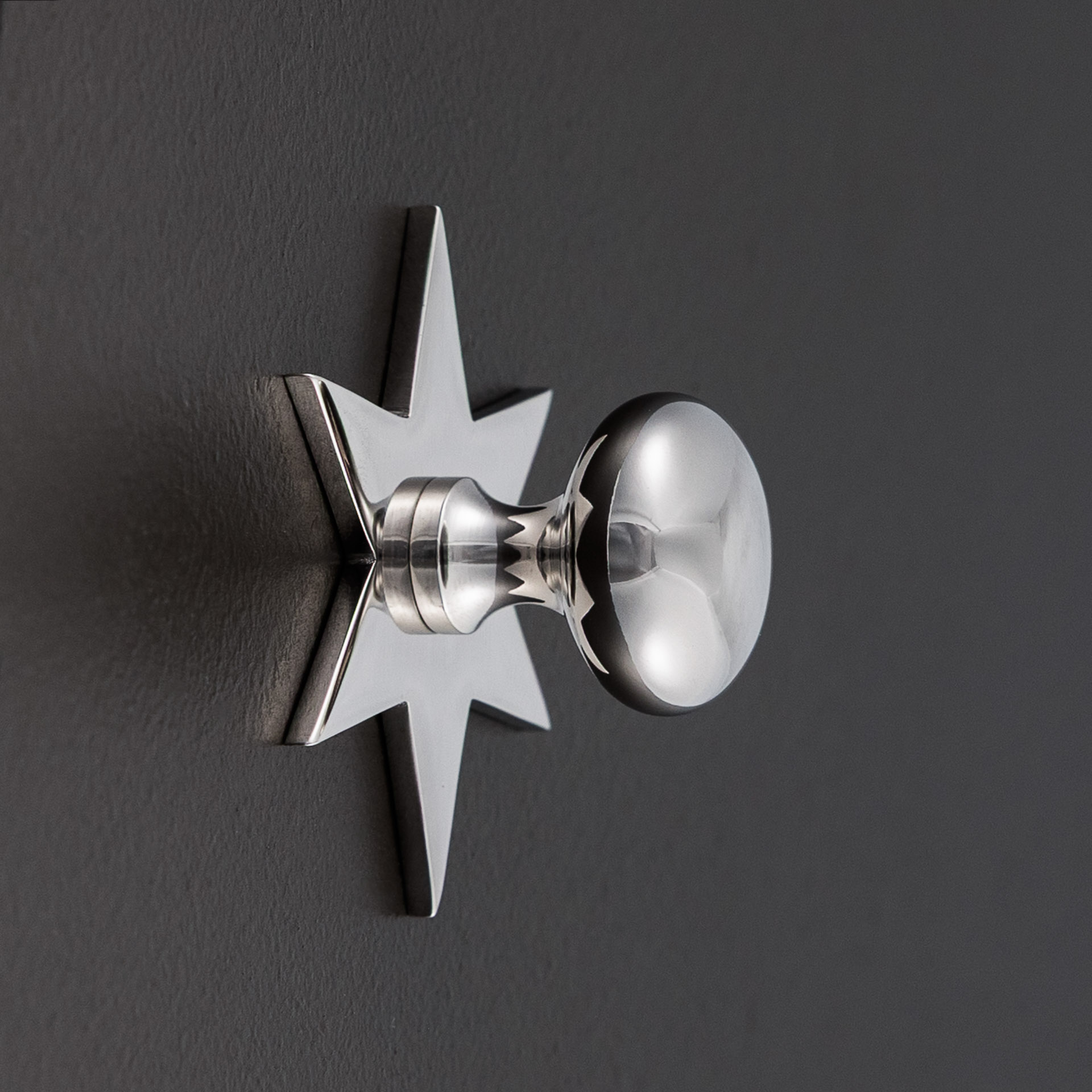 grace star cabinet knob polished nickel