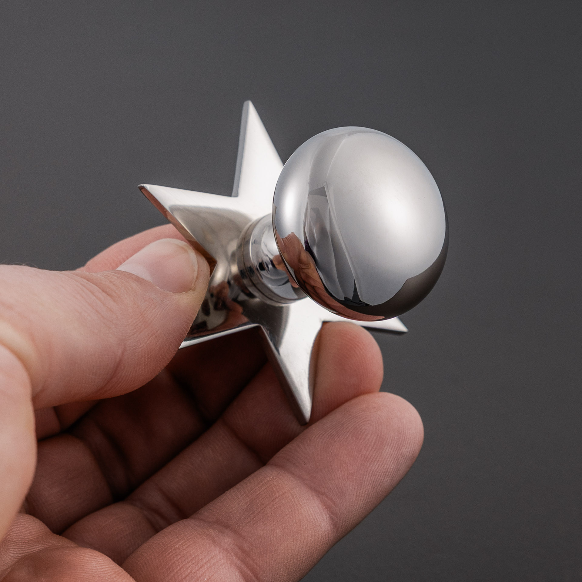 grace star cabinet knob polished nickel