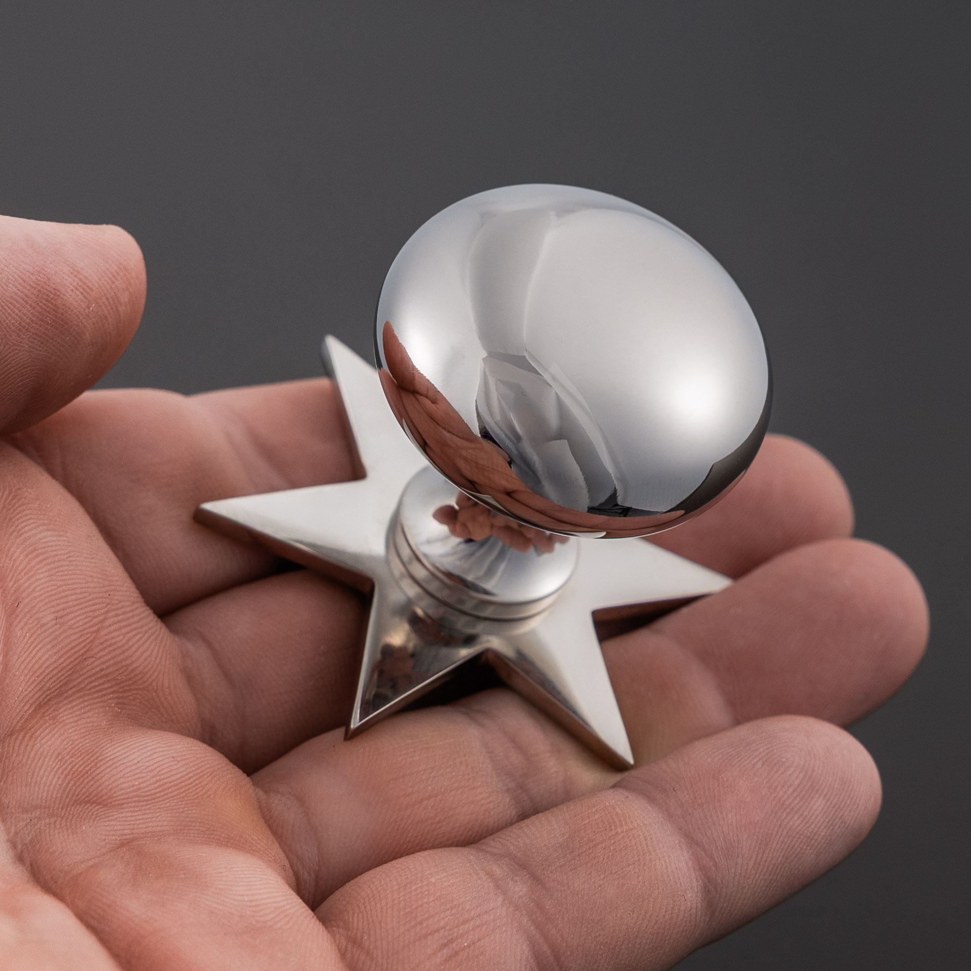 grace star cabinet knob polished nickel