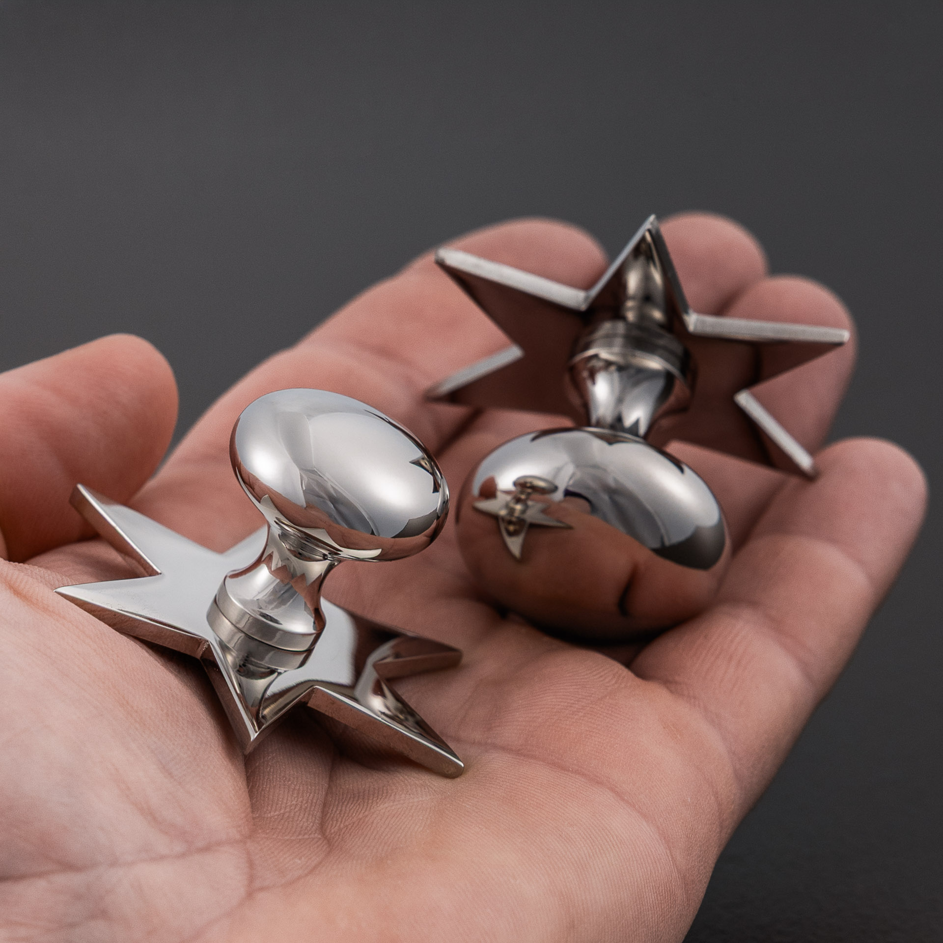 grace star cabinet knob polished nickel
