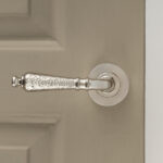 classic hammered lever handles (pair) – polished nickel