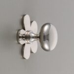 daisy flower cabinet knob polished nickel