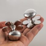 daisy flower cabinet knob polished nickel