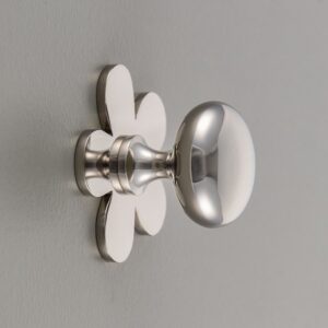 daisy flower cabinet knob polished nickel
